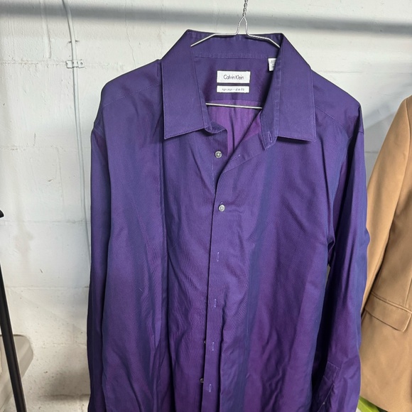 Calvin Klein Other - Calvin Klein long sleeve dress shirt size 17 1/2 34/35 deep purple